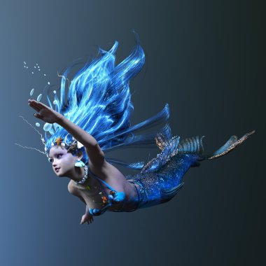 Deniz kızı 3d cg render.