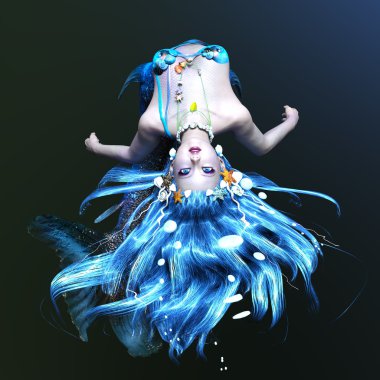 Deniz kızı 3d cg render.