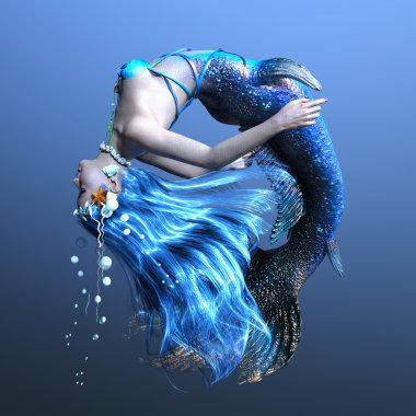 Deniz kızı 3d cg render.