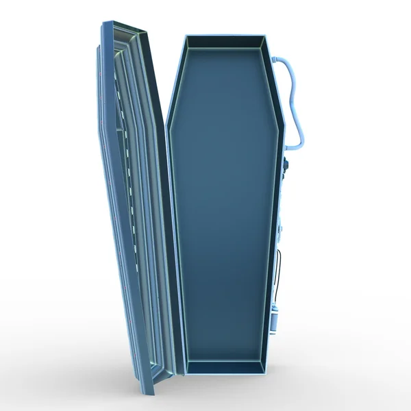 3D CG renderização de um caixão — Fotografia de Stock