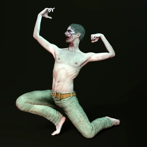 3D-cg rendering van een mannelijke zombie — Stockfoto