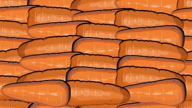 Taze havuçlu kusursuz arkaplan (doku) 