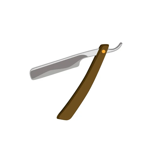 Tehlikeli, antika bir jilet. İzole vektör illüstrasyonu.