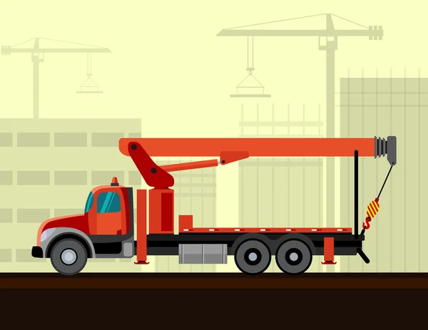 Grue camion boom — Image vectorielle