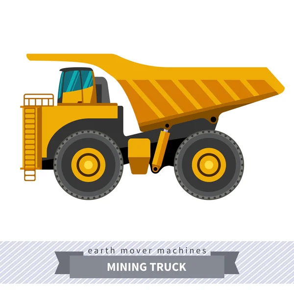 Camión minero para operaciones de tierra — Vector de stock