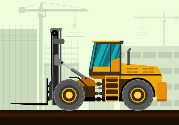 Forklift loader industrial crane - Stok Vektor