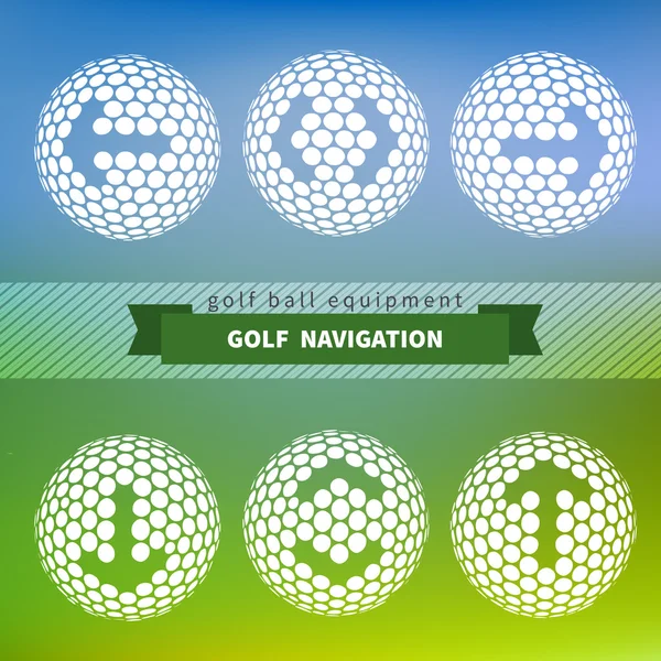 Šipky na golfový míček — Stockový vektor