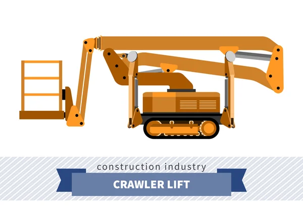 Aerial man crawler lift macara — Vector de stoc