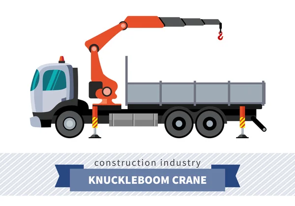 Camion grue Knuckleboom — Image vectorielle