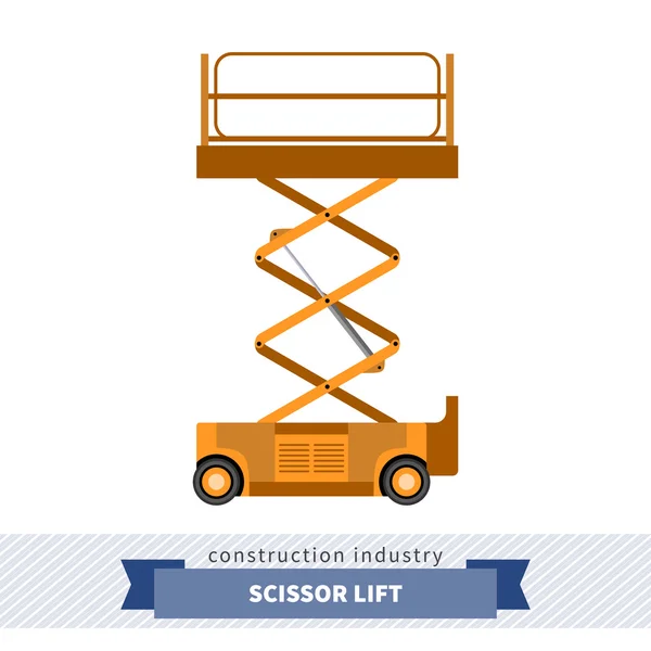 Antenn man scissor lift crane — Stock vektor