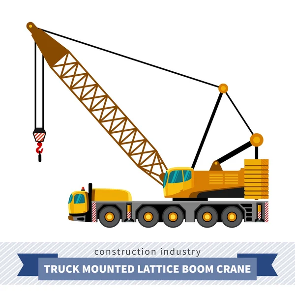 Truck montat lattice boom — Vector de stoc