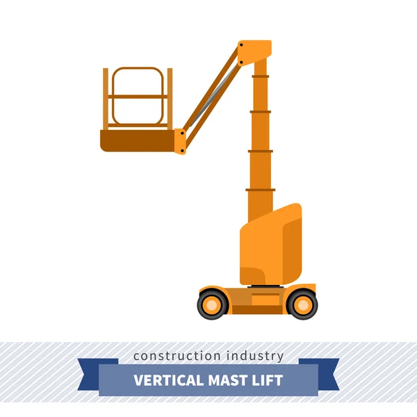 Aerial om catarg vertical macara de ridicare — Vector de stoc