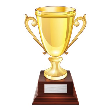 Vektör altın parlak kupa