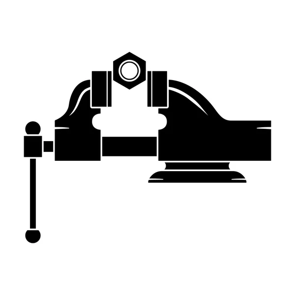 Slotenmaker vise hulpmiddel bedrijf moer — Stockvector