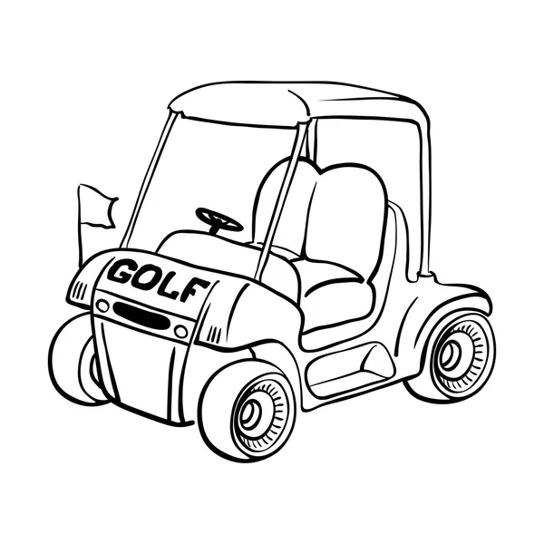 Carro de golfe — Vetor de Stock