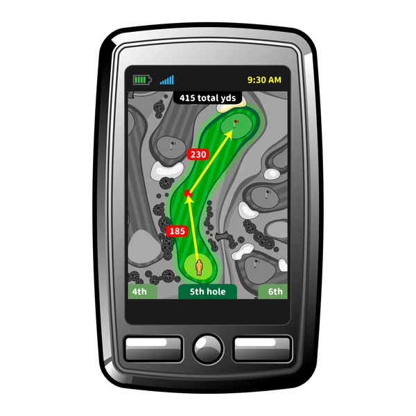 Golf Gps navigátor — Stockový vektor