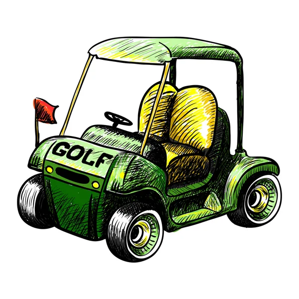 Carrello da golf — Vettoriale Stock