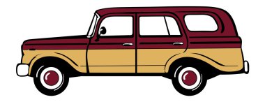 Classic station wagon clipart