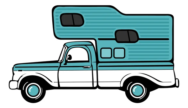 Clásico camper shell — Vector de stock