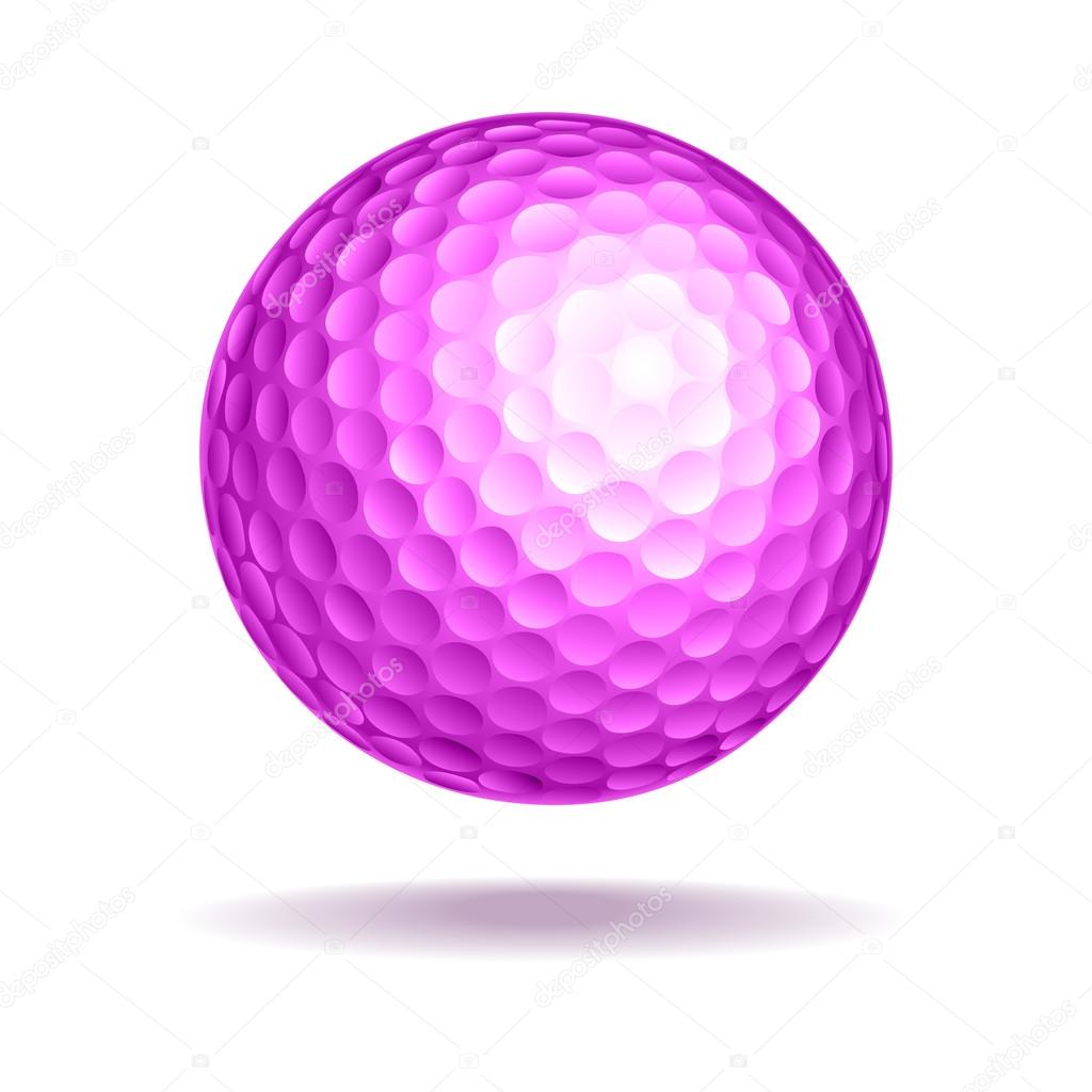 Golf ball pink vector
