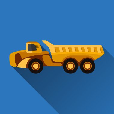 Articulated hauler flat icon clipart