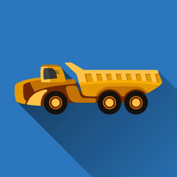 Gelede hauler platte pictogram — Stockvector