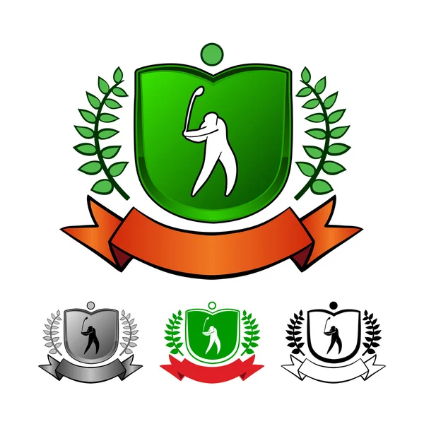 Conjunto de emblemas de golf — Vector de stock