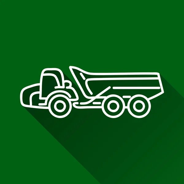 Gelede hauler platte lijn pictogram — Stockvector