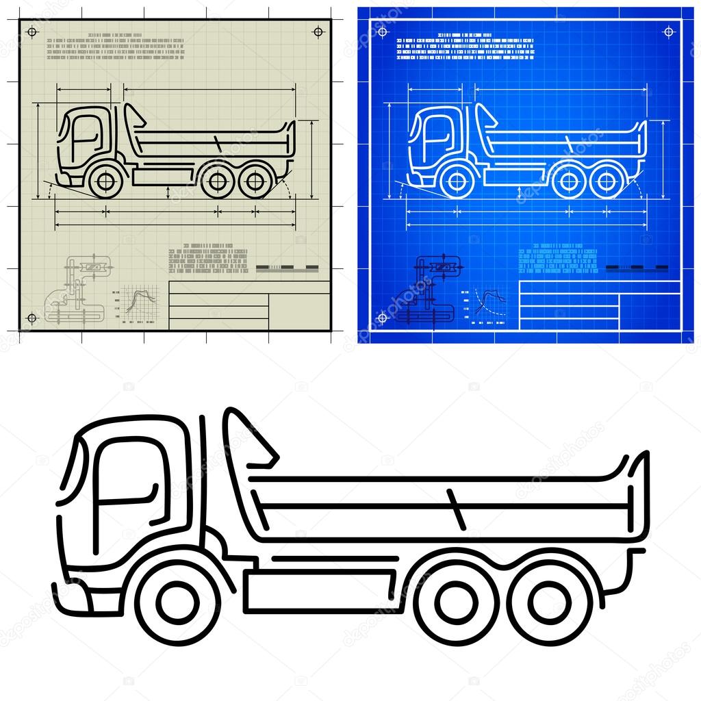 Tipper dump truck icon