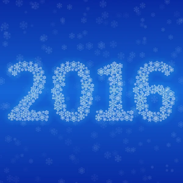 Снежинки на Новый год 2016 — стоковый вектор