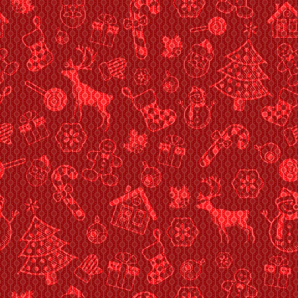 Patrón decorativo de Navidad — Vector de stock