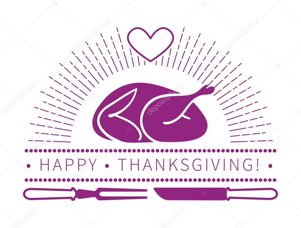 Roasted turkey symbol isolated vector illustration