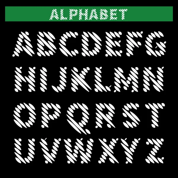 Caracteres del alfabeto eclosionados — Archivo Imágenes Vectoriales
