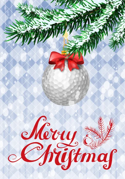 Golf topu Noel ağacı üzerinde