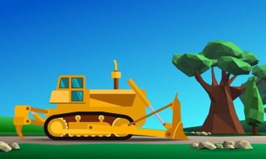 Dozer earth taşıyıcı orman
