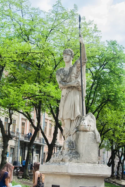 Lvov, Monument-fountain to Adonis — Stock Photo, Image