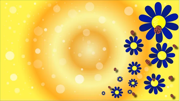 Illustration daisy flower bakgrund Stockbild