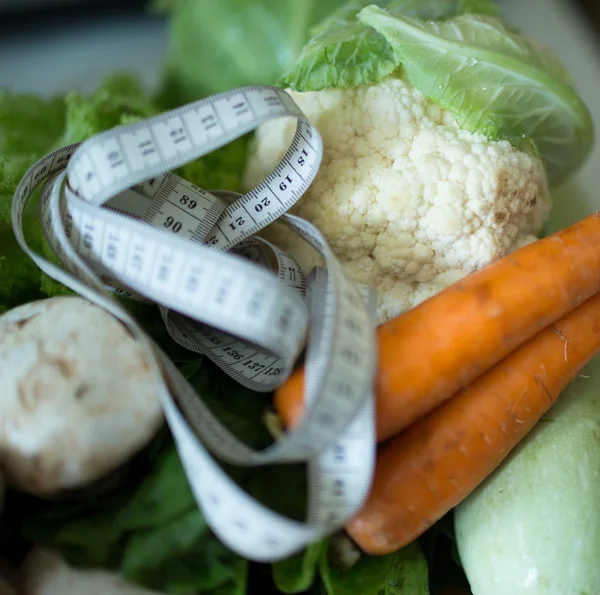 Zelenina pro stravu, fitness poradenství — Stock fotografie