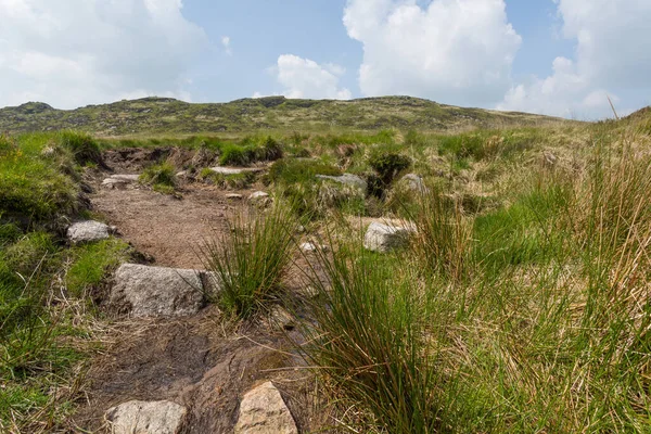 Brown Willy Trig Point Pico Cornwall Ponto Mais Alto Reino — Fotografia de Stock