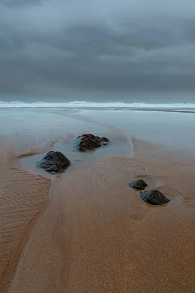 Sandymouth Cornwall Engeland Verenigd Koninkrijk Strand Aan Noordkust Van Cornwall — Stockfoto