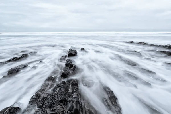 Sandymouth Cornovaglia Inghilterra Spiaggia Del Regno Unito Sulla Costa Nord — Foto Stock