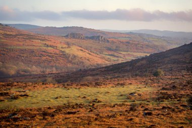 Eyer tor Dartmoor Devon İngiltere 'den görüntüle.