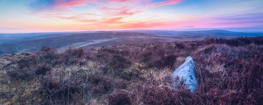 Hookney Tor Günbatımı, Dartmoor Devon İngiltere
