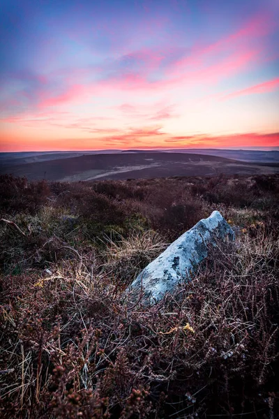 Hookney Tor Sunset Dartmoor Devon Anglia — Stock Fotó