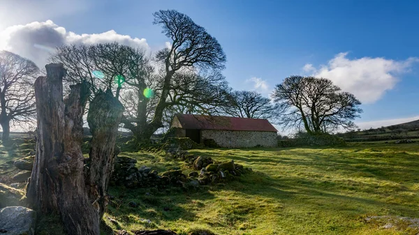 Godny Podziwu Stodoła Dartmoor Devon Anglia — Zdjęcie stockowe