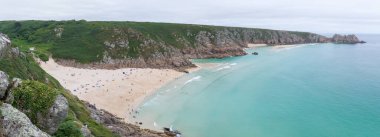 Porthcurno, Cornwall İngiltere, doğa manzarası 