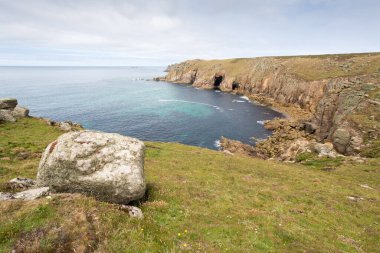 Porthcurno, Cornwall İngiltere, doğa manzarası 
