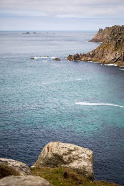 Porthcurno, Cornwall İngiltere, doğa manzarası 