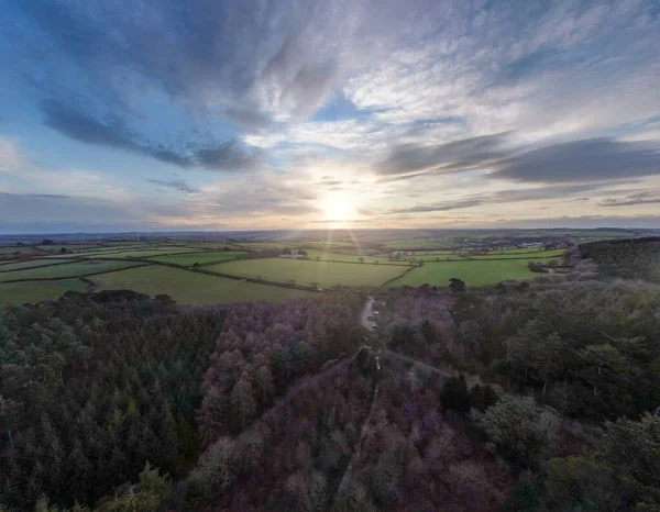 Fotografía Panorámica Aérea Ciudad Truro Con Cielos Azules Cornwall Inglaterra — Foto de Stock