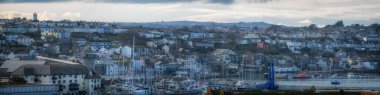Falmouth panoramik görünümü, İngiltere, İngiltere